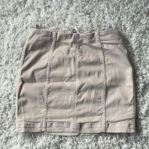 Free People Blush Denim Mini Skirt